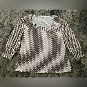 Womens Tops Dressy Casual Shirts 3/4 Length Sleeve Blouses with Smocked Cuffs